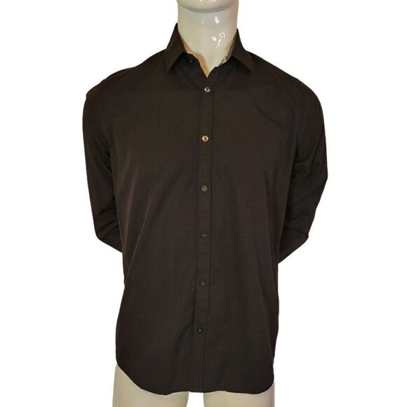 Steel & Jelly Mens Black Button Down Shirt (Size L) - Picture 1 of 8